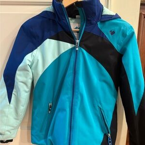 Obermeyer Teal and White Jacket